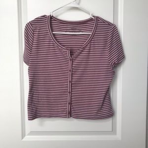 Aeropostale Striped Crop Top